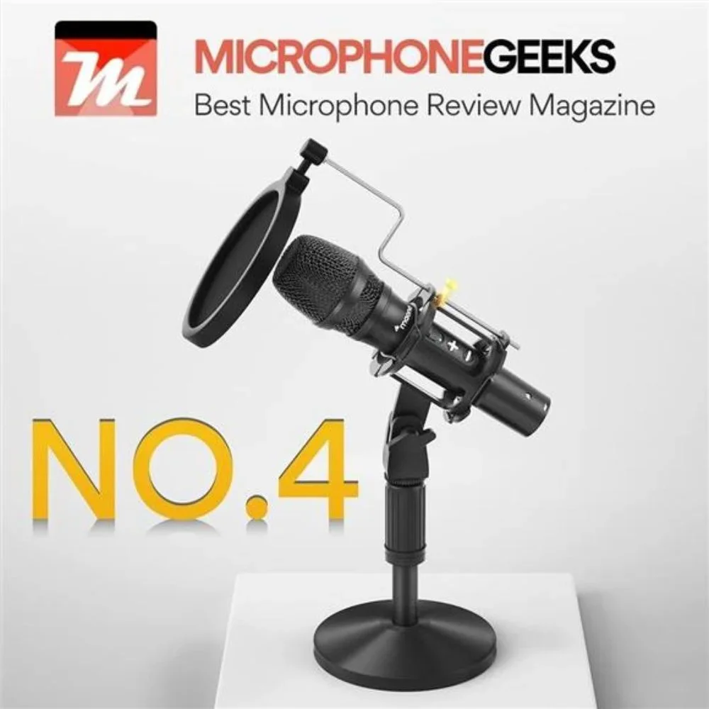 USB/XLR Podcast Dynamic Microphone,Studio MicKit with Volume Control,Shock Mount